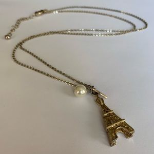 Eiffel Tower gold necklace